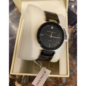 New Women's AK/Black Ceramic Bracelet Watch with Diamond Accent